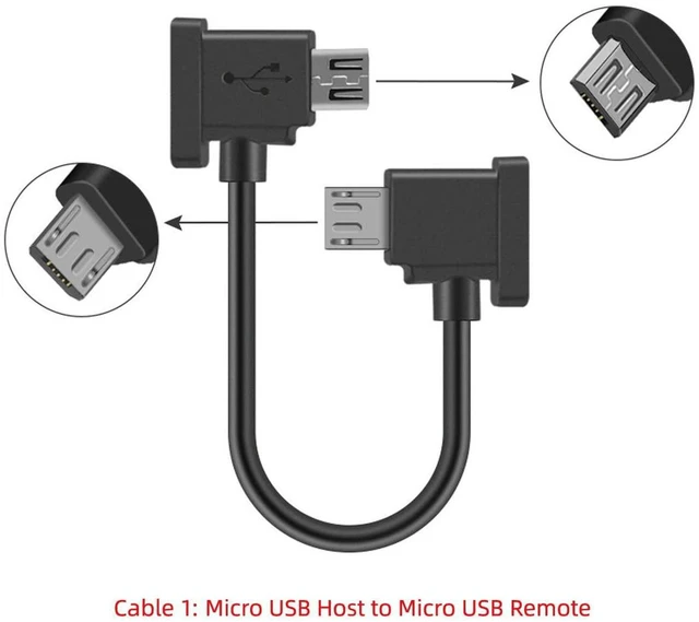 Alt view image 4 of 7 - AJMRTC 3Pcs/Set Remote Controller Data Cable, Type-C, Micro USB to Micro USB RC OTG Cord for DJI Mavic Pro, Mavic Pro Platinum, Mavic Pro Park, Drone Controller Accessories, Live View & Firmware Updat