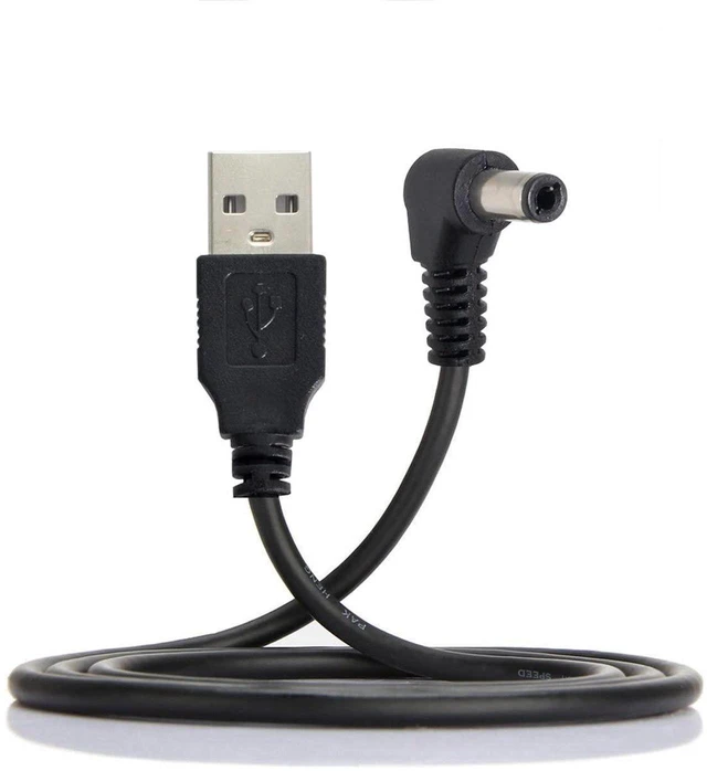 Main image of AJMRTC USB 2.0 Type A Male to 90 Degree Right Angled 5.5x2.5mm DC Barrel Power Cable, 5V DC Charging Cord, Right Angle DC 5.5*2.5mm Plug for LED Strip, Router, CCTV Camera, Small Electronic Power Supp