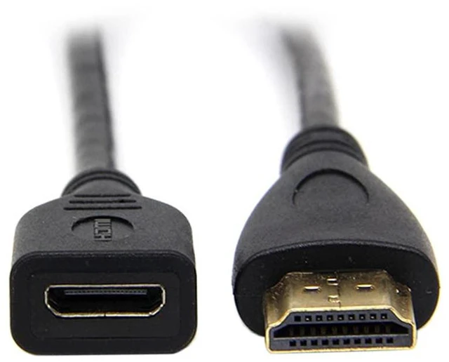 Alt view image 2 of 7 - AJMRTC 15cm Mini HDMI Type-C Female to HDMI Type-A Male Extension Adapter Cable, 4K 1080P High Definition Video Converter Cord for Cameras, HDTV, Monitor, Projector and Audio Visual Transmission