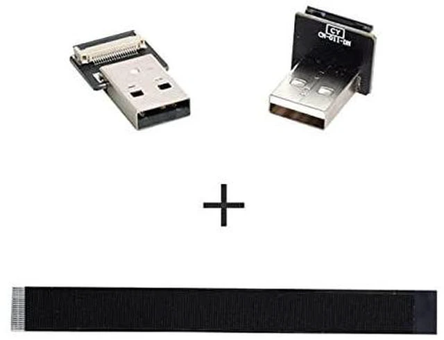 Alt view image 6 of 7 - AJMRTC 200cm 90 Degree Down Angled USB 2.0 Type A Male to Type A Male Flat Slim FPC Cable, 480Mbps Flexible Ribbon Data Cord for FPV Drones, Disk Drives, Scanners, Printers and USB2.0 Peripherals