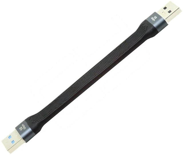 Main image of AJMRTC 13cm 10Gbps USB 3.1 Gen2 Type A Male to USB3.0 Type A Male Flat Slim FPC Extension Data Cable, SuperSpeed Flexible Ribbon Wire for Laptop, Desktop PC, Internal Chassis Modification and USB Peri