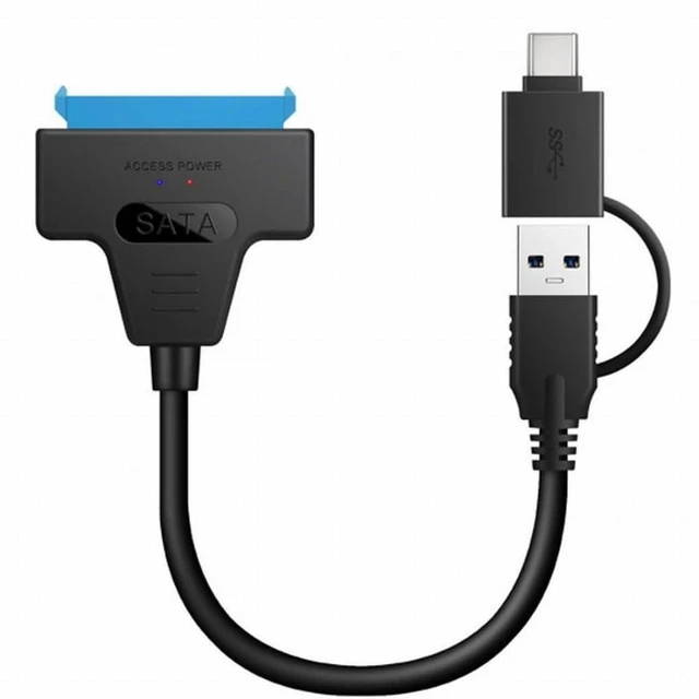 Alt view image 6 of 7 - AJMRTC USB 3.0 Type C Male to SATA 22Pin 2.5 Inch Hard Drive SSD Adapter Cable, High Speed Storage Converter Cord, External Portable Connector for 2.5" SATA HDD SSD, Laptop, Desktop Data Backup