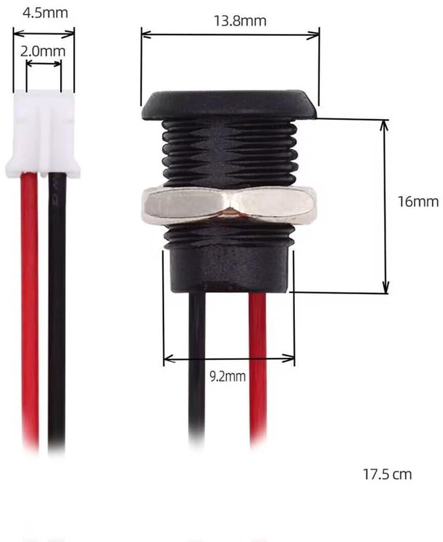 Alt view image 5 of 7 - AJMRTC 5Pcs Set Panel Mount Reversible Type C Female DIY OEM Socket to 2Pin 2.0mm Pitch Header Cable, DC 5V Power Supply Wire, For Electronic Project, DIY Device Assembly and Internal Power Connection