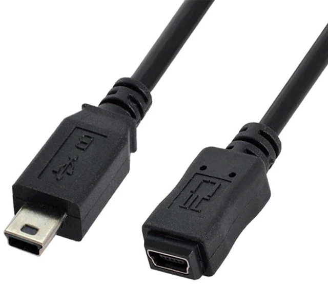 Main image of AJMRTC 50cm USB 2.0 Hi Speed Mini USB 5Pin Male to Female Extension Adapter Cable, 480Mbps Data Sync & Charging Cord for Digital Cameras, GPS, MP3 Players and Legacy Mini USB 5Pin Electronic Devices