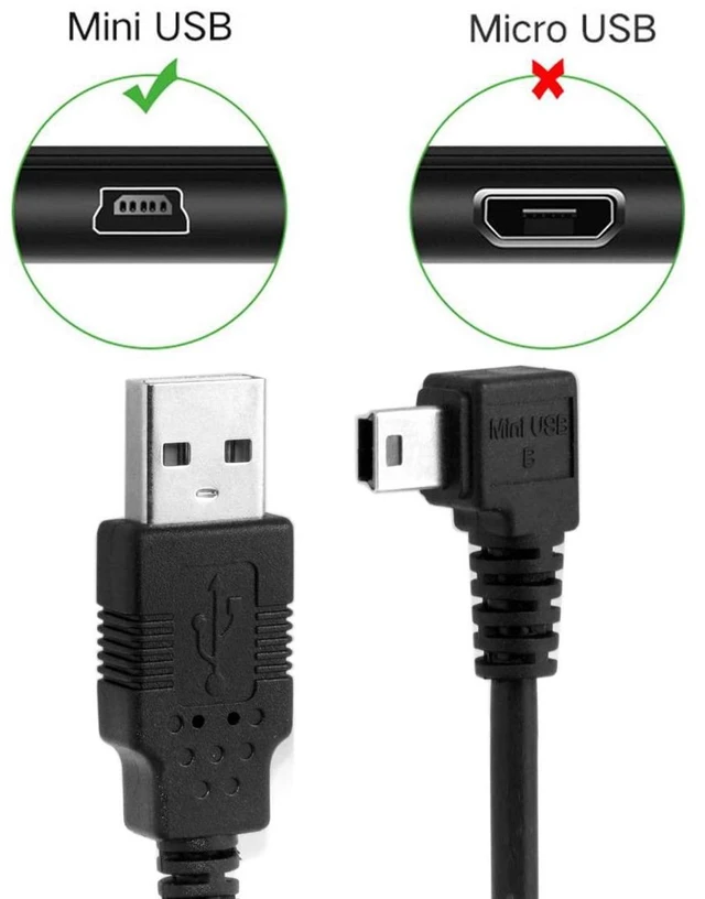 Alt view image 2 of 7 - AJMRTC 5M 90 Degree Left Angled Mini USB B Type 5Pin Male to USB 2.0 Type A Male Power & Data Cable with EMI Ferrite Core, 480Mbps Shielded Cord for Digital Cameras, GPS, MP3 Players and Legacy Mini