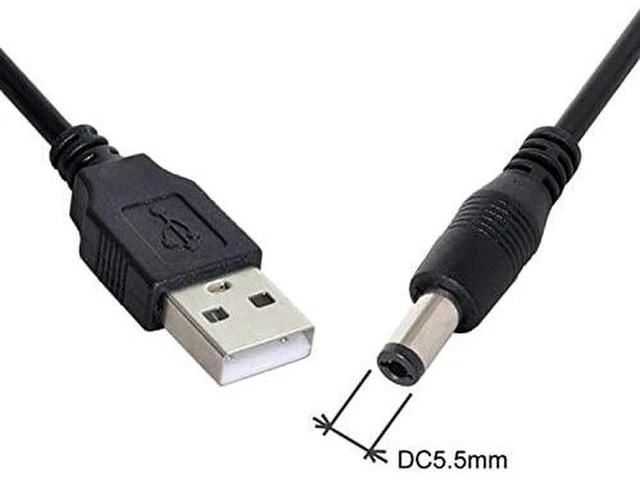 Alt view image 3 of 7 - AJMRTC 80cm USB2.0 Type A Male to 5.5x2.5mm DC Barrel Power Plug Cable, DC 5V Charging Cord, Portable Power Supply Wire for DIY Electronic Projects, Routers, LED Strips and Small 5V DC Devices