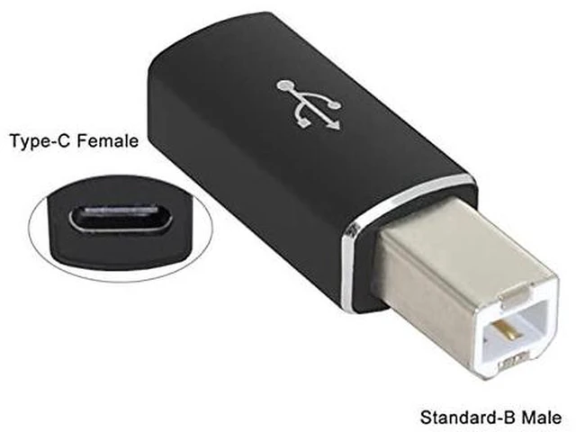Alt view image 6 of 7 - AJMRTC 2Pcs USB Type C to MIDI Adapter Converter, USB-C to USB B MIDI Connector for Electronic Musical Instruments, MIDI Keyboard, Digital Piano, Synthesizer, Plug & Play MIDI Link for Type-C Phone