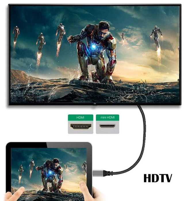 Alt view image 6 of 7 - AJMRTC 4K 90 Degree Down Angled Mini HDMI 1.4 Male to HDMI Female Extension Cable, Down Bend HD Video Cord for DV Camera, MP4, DC, Laptop, Supports 4K@30Hz Audio & Video Transmission