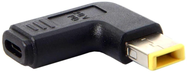 Main image of AJMRTC USB 3.1 Type C to Rectangle 11.0x4.5mm PD Emulator Trigger Adapter, USB-C Female Input to Lenovo Yellow Square Tip Converter, 65W 100W PD Charger for Lenovo ThinkPad X1 Carbon, Portable Laptop