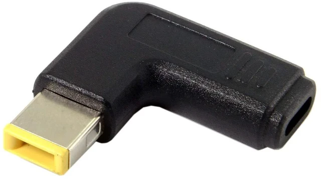 Alt view image 4 of 6 - AJMRTC USB 3.1 Type C to Rectangle 11.0x4.5mm PD Emulator Trigger Adapter, USB-C Female Input to Lenovo Yellow Square Tip Converter, 65W 100W PD Charger for Lenovo ThinkPad X1 Carbon, Portable Laptop