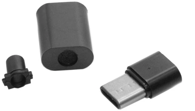 Alt view image 2 of 7 - AJMRTC 5 Sets DIY 24Pin USB 3.1 Type-C Male SMT Connector, USB-C Male Plug with Black Housing Cover, Surface Mount Type Soldering Connector for Cable Assembly & DIY Repair Project