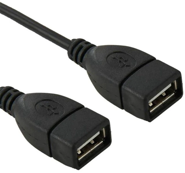 Alt view image 3 of 4 - AJMRTC 50cm USB 9Pin 10Pin Motherboard Female Header to Dual USB 2.0 Female Adapter Cable, Internal Front Panel USB 2.0 Extension Cord, Dual USB-A Female Port for Desktop PC Chassis Expansion