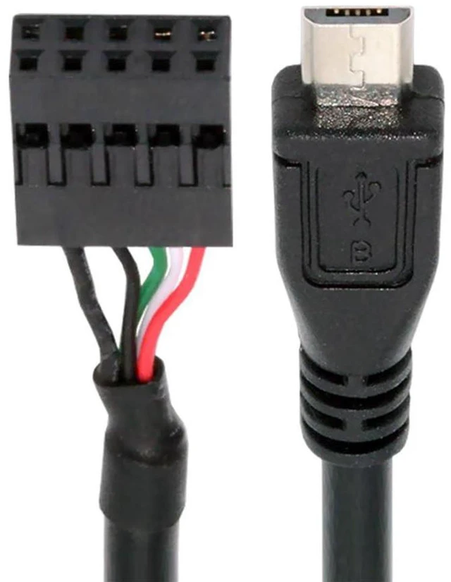 Main image of AJMRTC 50cm 9Pin 10Pin USB2.0 Motherboard Header to Micro USB 5Pin Cable, Internal USB 2.0 Adapter Wire for Mini Monitor, Sensor Panel, Camera, Embedded DIY Project Connection