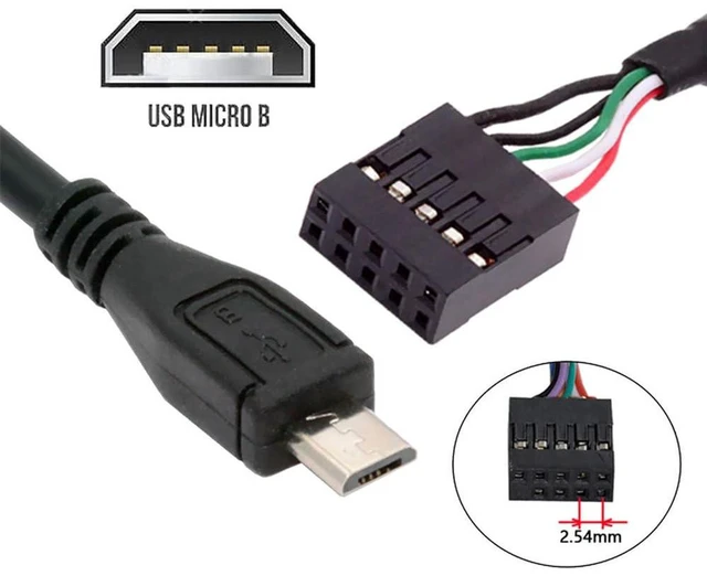 Alt view image 7 of 7 - AJMRTC 50cm 9Pin 10Pin USB2.0 Motherboard Header to Micro USB 5Pin Cable, Internal USB 2.0 Adapter Wire for Mini Monitor, Sensor Panel, Camera, Embedded DIY Project Connection