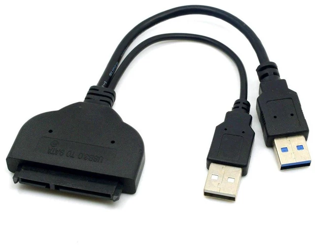 Alt view image 3 of 7 - AJMRTC USB 3.0 to SATA & Micro SATA Adapter for 1.8" 2.5" HDD SSD, Hard Disk Drive Converter with Extra USB Power Cable, Portable Storage Reader for Laptop Internal Hard Drive Recovery