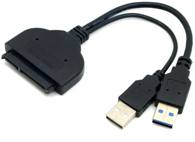 Alt view image 2 of 7 - AJMRTC USB 3.0 to SATA & Micro SATA Adapter for 1.8" 2.5" HDD SSD, Hard Disk Drive Converter with Extra USB Power Cable, Portable Storage Reader for Laptop Internal Hard Drive Recovery