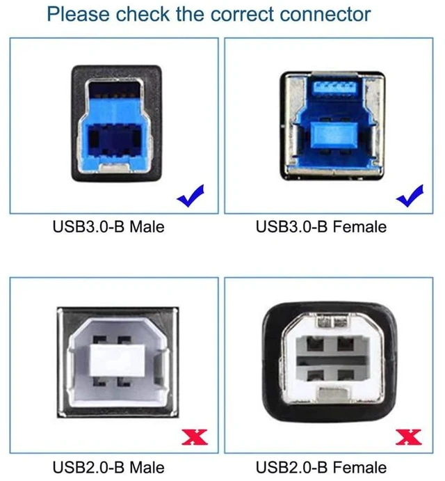 Alt view image 6 of 7 - AJMRTC 30cm USB3.0 Type-B Female to USB3.0 Micro-B Male Cable, 5Gbps SuperSpeed Data Cord for External Disk, SSD, Camera, Portable Storage High-Speed Data Transfer