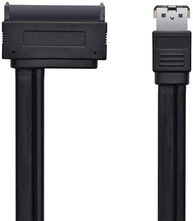 Alt view image 7 of 7 - AJMRTC 50cm eSATAp Combo Cable, USB2.0 Dual 12V & 5V Power ESATA to 22Pin SATA Cord for 2.5" 3.5" HDD SSD, External Hard Disk Drive Adapter Cable
