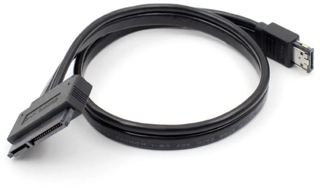 Alt view image 3 of 7 - AJMRTC 50cm eSATAp USB2.0 Combo to 22Pin SATA Cable, Dual 12V & 5V Power ESATA Cord for 2.5" 3.5" HDD SSD, External Hard Disk Drive Data & Power Adapter Cable
