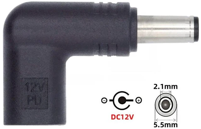 Alt view image 5 of 7 - AJMRTC USB 3.1 Type-C Female to DC 12V 5.5x2.1mm Male Plug 90 Degree Angled PD Emulator Trigger Adapter, PD Power Decoy Converter for Router, Mini PC, Monitor, CCTV Camera, LED Strip DC 5.5*2.1mm Powe