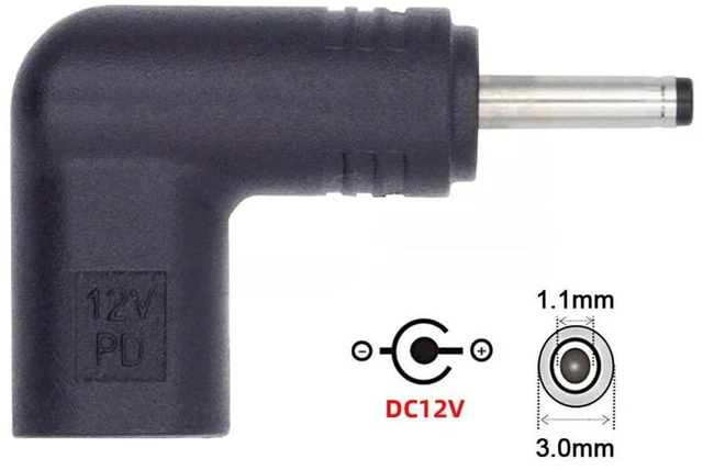 Alt view image 2 of 7 - AJMRTC USB 3.1 Type-C Female to DC 12V 3.0x1.1mm Male Plug 90 Degree Angled PD Emulator Trigger Adapter, PD Power Decoy Converter for Router, TV Box, Mini PC, CCTV Camera 3.0*1.1mm DC Barrel Connector