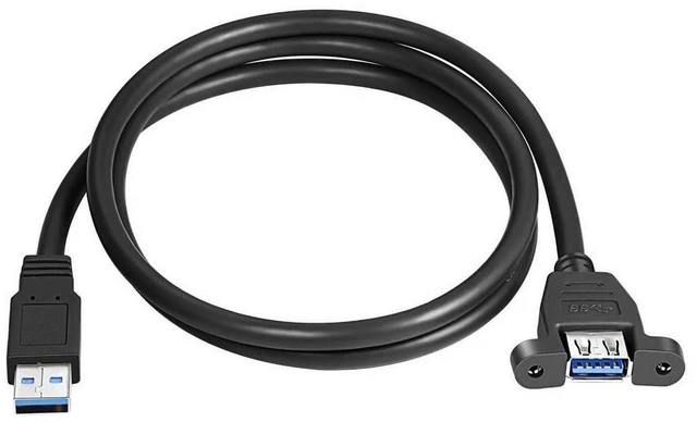Alt view image 6 of 7 - AJMRTC 5Gbps USB 3.0 Type-A Male to Female Panel Mount Cable with Screws 50cm, USB3.0 Panel Header Connector Wire, High Speed Extension Cord for Industrial PC Cabinet Embedded Equipment Panel Installa