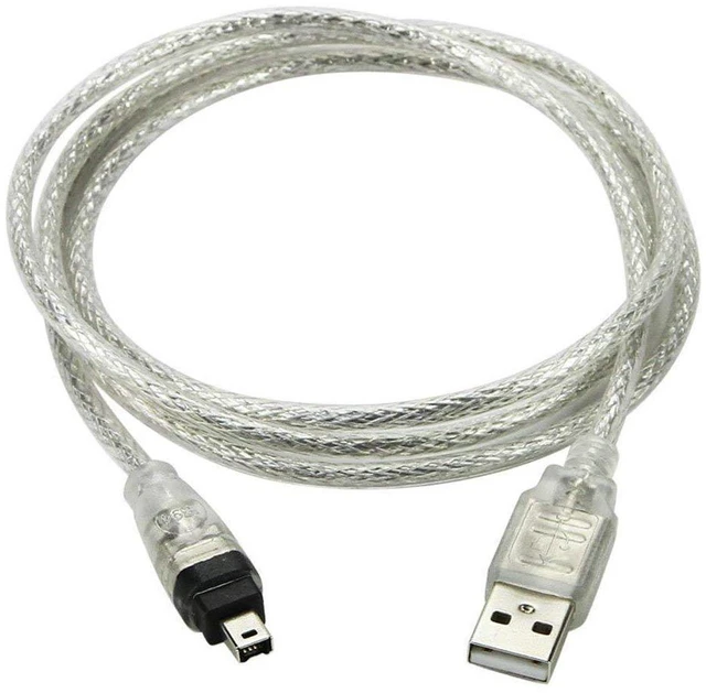 Main image of AJMRTC USB Male to Firewire IEEE 1394 4 Pin Male iLink Cable, DV Camcorder Adapter Cord Compatible with Sony DCR-TRV75E, Digital Video Transfer Wire for Old Handycam Video Capture