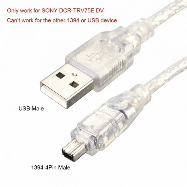 Alt view image 4 of 7 - AJMRTC USB Male to Firewire IEEE 1394 4 Pin Male iLink Cable, DV Camcorder Adapter Cord Compatible with Sony DCR-TRV75E, Digital Video Transfer Wire for Old Handycam Video Capture