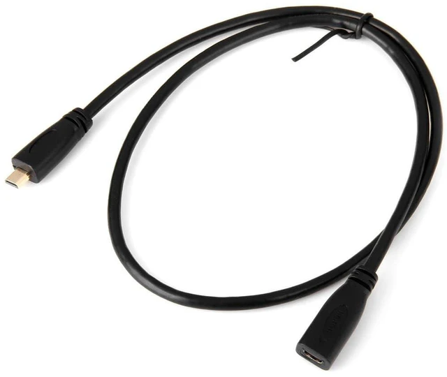 Alt view image 4 of 7 - AJMRTC HDMI 1.4 Micro HDMI D Type Male to Female Extension Cable 30cm, Micro HDMI M/F Extender Cord, D-Type MicroHDMI Extension Wire for Cameras, Action Cam and Portable Devices