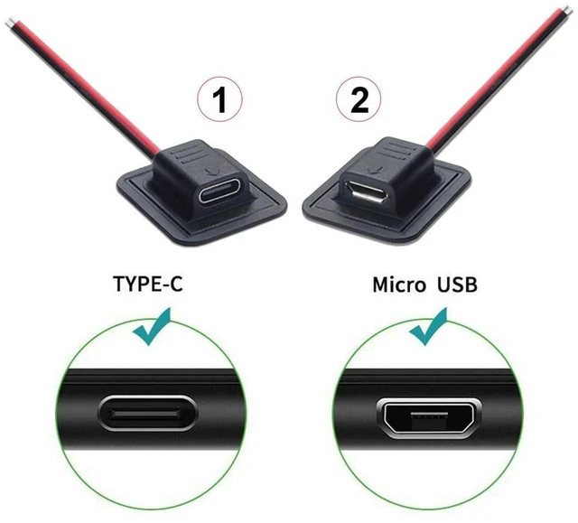 Alt view image 5 of 7 - AJMRTC 4Pcs Type-C Micro-USB DC 5.5x2.1mm 3.5x1.35mm Power Extension Cable, Multi Connector Charging Cord for Backpack Charging, Electric Heating Pads and Small 5V Heating Devices