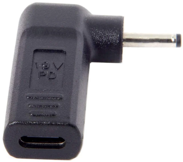 Alt view image 2 of 5 - AJMRTC USB 3.1 Type-C to DC 20V PD Trigger Emulator Adapter, 90 Degree Angled USB-C PD Power Converter with 3.0x1.1mm Barrel Plug for Devices with 3.0*1.1mm DC Jack