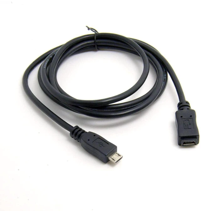 Alt view image 6 of 7 - AJMRTC 150cm (5ft) Full Pin Micro USB 2.0 5Pin Male to Female Extension Cable, M/F OTG Cord for Smartphone, Tablet, Charging and Data Transfer