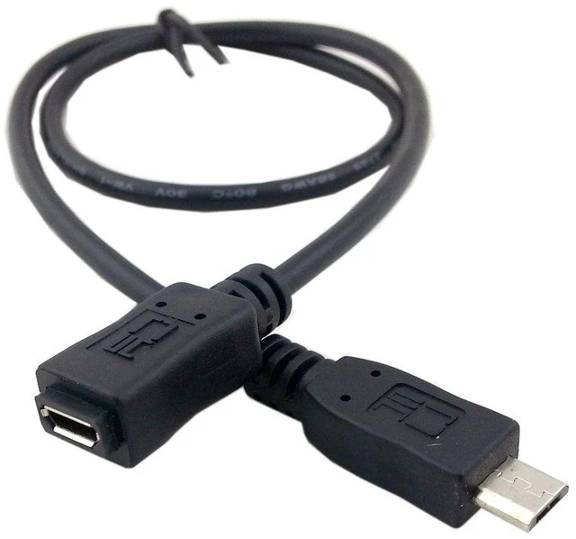 Alt view image 6 of 7 - AJMRTC 50cm Full Pin Micro USB 2.0 5Pin Male to Female Extension Cable, M/F OTG Cord for Smartphone, Tablet, Charging and 480Mbps Data Transfer
