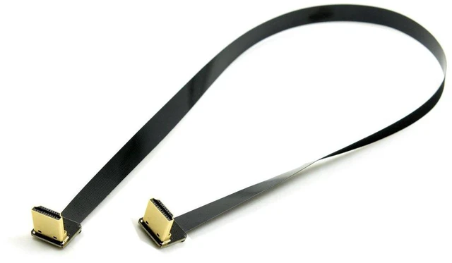Alt view image 5 of 7 - AJMRTC CYFPV 50cm Dual 90 Degree Down Angled HDMI Type A Male to Male FPC Flat Cable, Slim HDTV FPC Cord for FPV Multicopter Drone Aerial Photography, Low Profile HD Video Transmission Wire