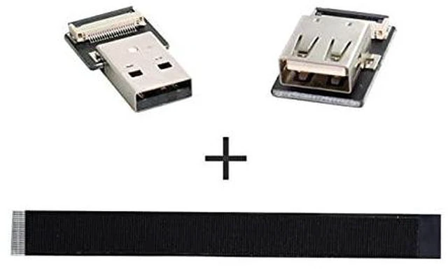 Alt view image 4 of 5 - AJMRTC 100cm USB 2.0 Type-A Male to Female Flat Slim FPC Extension Cable, Ultra Thin Ribbon Data Cord for FPV Drone, Hard Disk, Scanner, Printer and Narrow Space Equipment Install