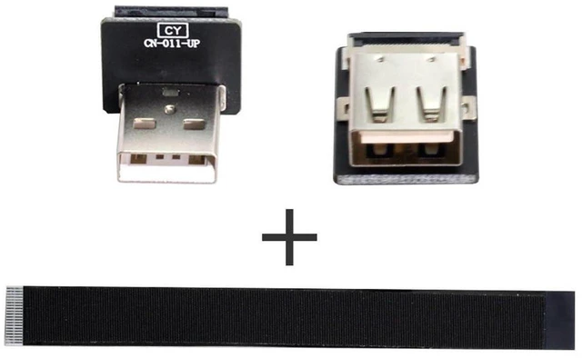 Alt view image 7 of 7 - AJMRTC 50cm Up Angled USB 2.0 Type-A Male to Female Flat Slim FPC Extension Cable, Ultra Thin Ribbon Data Cord for FPV Drone, Hard Disk, Scanner, Printer & Narrow Space Installation