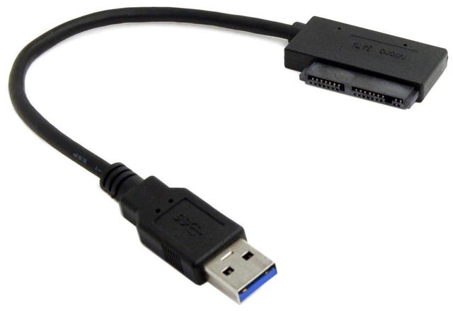 Main image of AJMRTC USB3.0 to Micro SATA 7+9 16Pin 90 Degree Angled Adapter Cable 10cm, 1.8 Inch Micro SATA SSD Hard Drive Converter Cord for Data Reading and Transfer