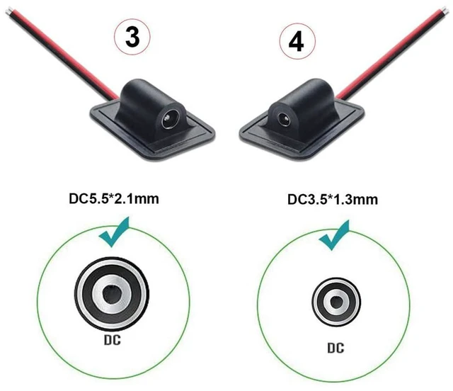 Alt view image 4 of 7 - AJMRTC 4Pcs/Lot DC 5.5x2.1mm & 3.5X1.35mm to Type-C Micro-USB Power Extension Cable, DC Power Cord for Backpack Charging, Electric Heating Pads and Low Power Devices