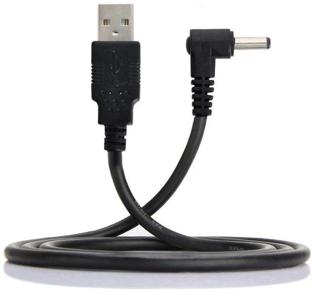 Main image of AJMRTC USB 2.0 Male to 90 Degree Right Angled 3.5x1.35mm DC Barrel Power Cable 100cm, 5V DC Power Cord with Right Angle DC Plug for LED Lights, Small Electronic Gadgets
