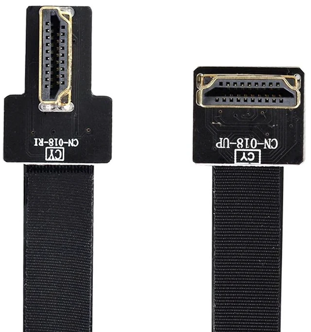 Alt view image 6 of 7 - AJMRTC CYFPV Dual 90 Degree Right-Up Angled HDMI Type A Male to Male FPC Flat Cable 80CM, Ultra Thin Flexible FPV Cable for Multicopter Drone Aerial Photography, Reliable HD Video Transmission