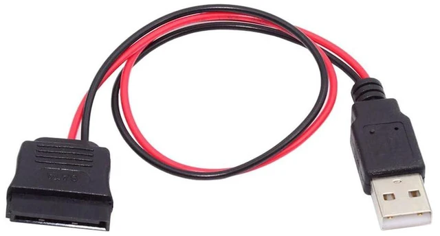 Alt view image 5 of 7 - AJMRTC DC 5V Single USB to SATA 15Pin Power Cable, 5V 2A Max SATA Power Cord for 2.5 Inch SATA HDD SSD Hard Disk Drive, USB to SATA 15 Pin Power Supply Cable for Laptop Internal Solid State & Mechanic