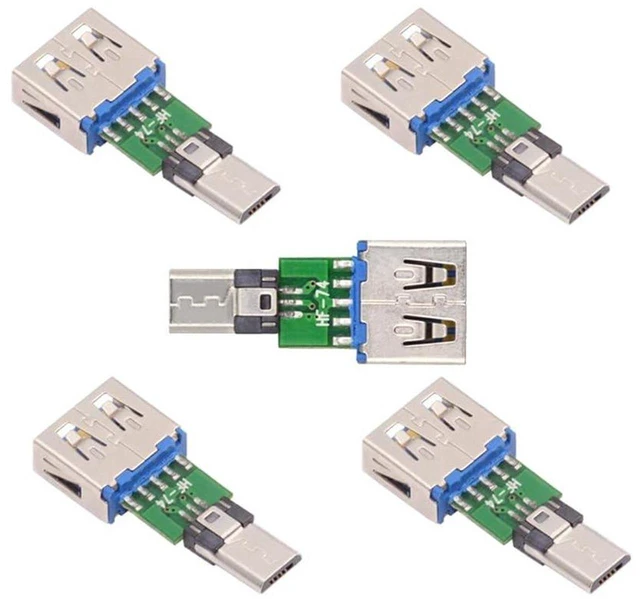 Main image of AJMRTC 5Pcs/Lot Micro USB 2.0 5Pin Male to USB Type-A Female OTG PCBA Adapter, 480Mbps Data Transfer Converter for Tablets, Smartphones, Connect USB Flash Drives and USB Peripherals