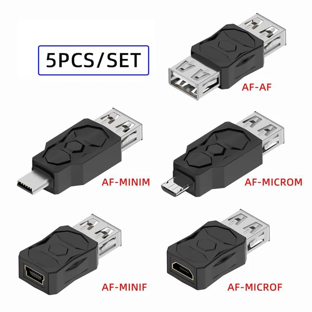 Alt view image 6 of 7 - AJMRTC 3Pcs/Lot Micro USB 2.0 to 5Pin Mini USB Male to Female Extension Adapter, 480Mbps Data Sync & 5V 2A Power Supply Converter, Mini USB Extender for Digital Cameras, GPS and Portable Devices