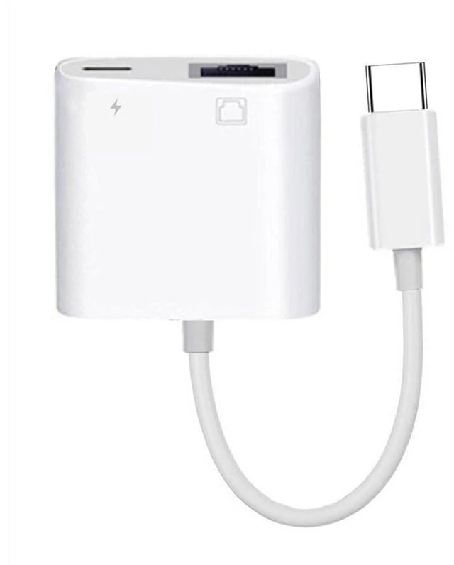 Main image of AJMRTC USB-C Male to RJ45 100Mbps Ethernet Network Adapter with PD Pass-Through Charging, USB-C to RJ45 LAN Converter, Wired Network Connector for Laptops, Tablets and USB-C Smartphones