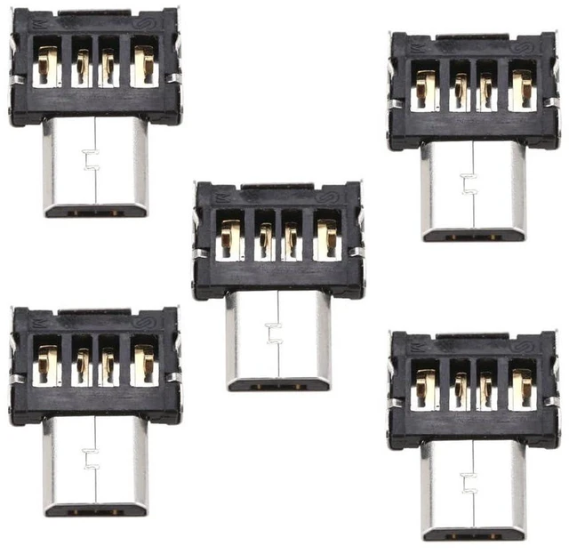 Alt view image 3 of 5 - AJMRTC 5Pcs Ultra Mini DM Micro USB 5Pin OTG Adapter Connector, Micro USB Male to USB A Female OTG Converter, Portable Adapter for Cell Phone, Tablet, USB Flash Disk, Data & Peripheral Connection