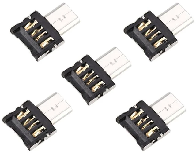 Alt view image 2 of 5 - AJMRTC 5Pcs Ultra Mini DM Micro USB 5Pin OTG Adapter Connector, Micro USB Male to USB A Female OTG Converter, Portable Adapter for Cell Phone, Tablet, USB Flash Disk, Data & Peripheral Connection
