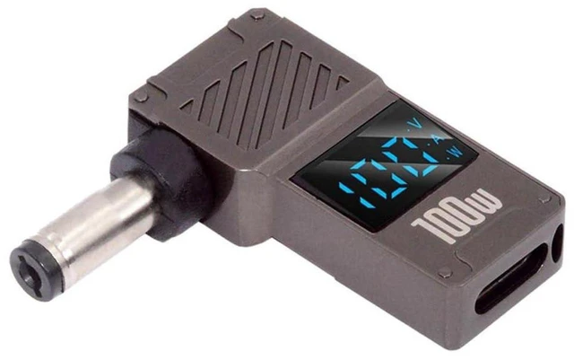 Main image of AJMRTC USB-C PD Power Adapter with Smart LED Display, 100W Max Output DC 5.5x2.1mm Jack Charger, 20V 5A PD Charging, 65W Compatible, Type-C Input for Laptop Power Supply Replacement