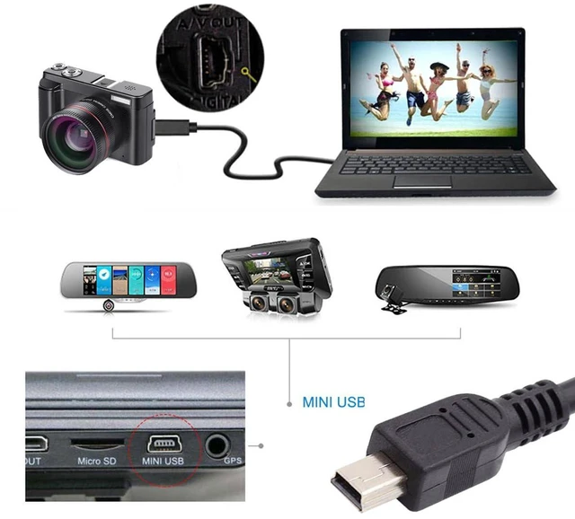 Alt view image 5 of 7 - AJMRTC 50CM Panel Mount Mini USB 2.0 5Pin Male to Female Extension Cable, Screw Lock Type Mini USB Adapter Cord, Flush Mount Cable for Industrial Equipment, Dashboard and Electronic Device Installatio