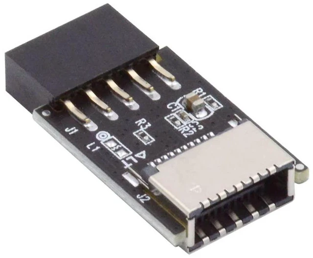 Alt view image 4 of 7 - AJMRTC USB 3.1 Front Panel Key-A Type-E to USB 2.0 9Pin 10Pin Motherboard Header Male Extension Adapter, Internal PC Case Conversion Cord for Desktop Chassis USB Expansion
