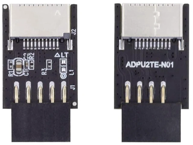 Alt view image 7 of 7 - AJMRTC USB 3.1 Front Panel Key-A Type-E to USB 2.0 9Pin 10Pin Motherboard Header Male Extension Adapter, Internal PC Case Conversion Cord for Desktop Chassis USB Expansion